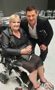 Me and Mark Minichello former Hull FC player in Powerchair at Bonus Arena in Hull