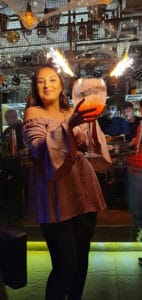 Zoe with super cocktail
